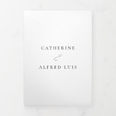 Invitation Trois Volets Nosso Casamento English Portuguese Wedding (Page de couverture)