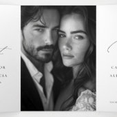 Invitation Trois Volets Nosso Casamento English Portuguese Wedding (Intérieur au milieu)