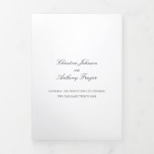 Invitation Trois Volets Old Money Black and White Classic Wedding (Page de couverture)