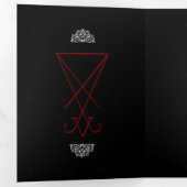 Invitation Trois Volets Ornate Lucifer Sigil Mariage satanique (Intérieur en premier)