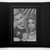 Invitation Trois Volets Ornate Lucifer Sigil Mariage satanique (Intérieur au milieu)