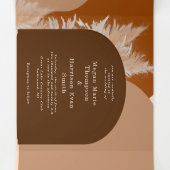 Invitation Trois Volets Pampass herbe et arches Mariage Design Dark Tri-F (Intérieur au milieu)