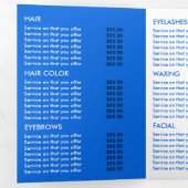 Invitation Trois Volets Papillons Bleus, Salon de Beauté Dépliant Flyer (Intérieur en premier)