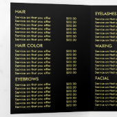 Invitation Trois Volets Papillons Jaunes, Tripler Salon De Beauté (Intérieur en premier)