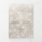 Invitation Trois Volets Parties scintillant Champagne Photo tout en un Mar (Page de couverture)