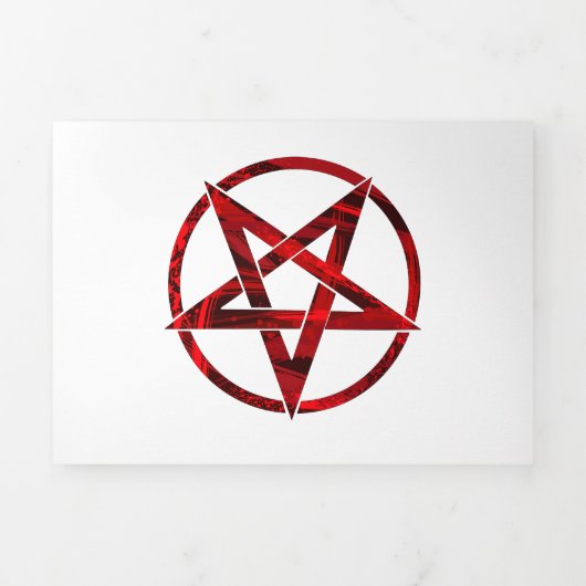 Invitation Trois Volets Pentagram Red Devil (Page de couverture)