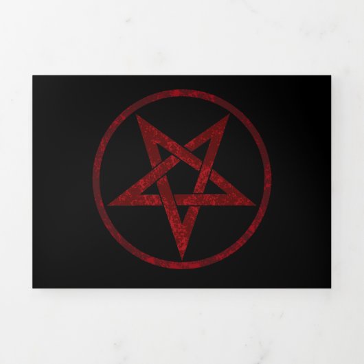 Invitation Trois Volets Pentagram Red Devil (Page de couverture)
