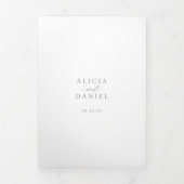 Invitation Trois Volets Photo couverture mariage argent RSVP détails code  (Page de couverture)