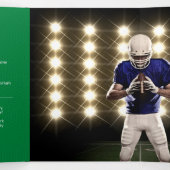 Invitation Trois Volets Photo de graduation géométrique verte (Intérieur au milieu)