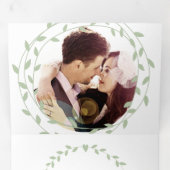 Invitation Trois Volets Photo de mariage médiéval rustique   (Intérieur en premier)