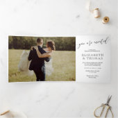 Invitation Trois Volets Photo du cinquantième anniversaire de mariage (Intérieur)