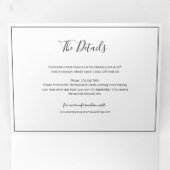 Invitation Trois Volets Photo Mariage de cadre minimal avec RSVP et détail (Intérieur en premier)