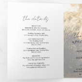 Invitation Trois Volets Photo Moderne Écriture Rustique (Intérieur en premier)