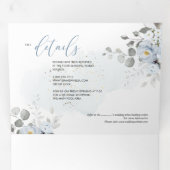 Invitation Trois Volets PixDezines Rustique Dusty Roses Eucalyptus (Intérieur en premier)