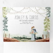 Invitation Trois Volets Plage de la forêt de Westcoast | Mariage illustré (Intérieur en premier)