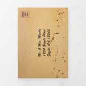 Invitation Trois Volets Plage Sérénité avec photo tout en un Mariage (Page de couverture)