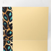 Invitation Trois Volets POSTER DE ANIMAL LEOPARD - Carte d'invitation (Intérieur en premier)