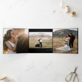 Invitation Trois Volets Présentation de M. et Mme Elopement Galerie de pho (Intérieur)