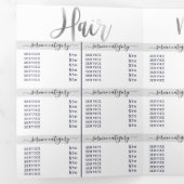 Invitation Trois Volets Prix du Spa de Salon d'argent blanc simple (Intérieur en premier)