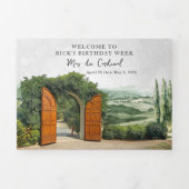 Invitation Trois Volets Provence France | Anniversaire illustré (Page de couverture)