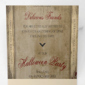 Invitation Trois Volets QR Code Dracula Halloween Corporate Event (Intérieur en premier)