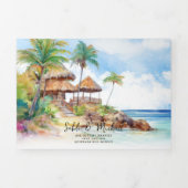 Invitation Trois Volets Quintana Roo | Carte d'identité mexicaine (Page de couverture)