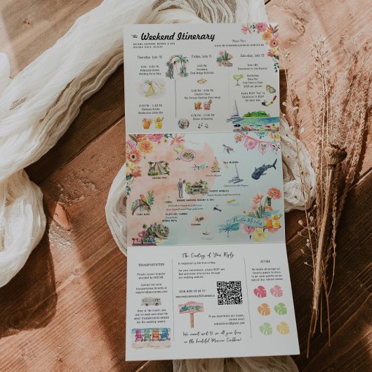 Invitation Trois Volets Quintana Roo | Carte d'identité mexicaine