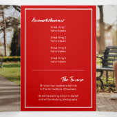 Invitation Trois Volets Red Edgy Abstrait Torn Photo Graduation (Intérieur au milieu)