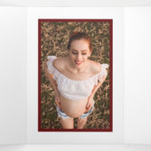 Invitation Trois Volets Red Fox Burlap, Suite Baby shower (Intérieur au milieu)