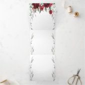 Invitation Trois Volets Red Peony Epiphany Wedding Program Trifold Card (Intérieur)