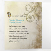 Invitation Trois Volets Renaissance Fairytale Photo Mariage (Intérieur en premier)