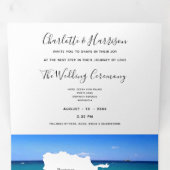 Invitation Trois Volets République Dominicaine Mariage de destination (Intérieur en premier)