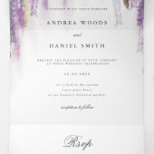 Invitation Trois Volets rêve de Wisteria (Intérieur au milieu)