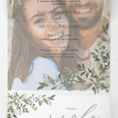 Invitation Trois Volets Rien de fantaisie Juste Amour Vellum Eucalyptus Ma (Intérieur au milieu)