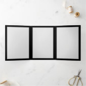 Invitation Trois Volets Rose bleu brûlant (Intérieur)