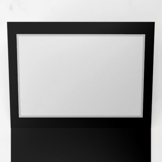 Invitation Trois Volets Rose bleu brûlant (Intérieur en premier)