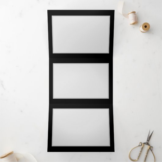 Invitation Trois Volets Rose bleu brûlant (Intérieur)