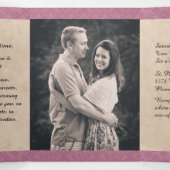 Invitation Trois Volets Rose Damask Fairy Tale Mariage Photo (Intérieur au milieu)