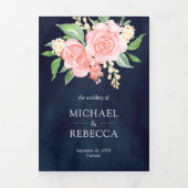 Invitation Trois Volets Roses Roses Roses Roses Roses Roses Roses Roses Bl (Page de couverture)