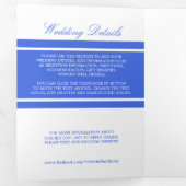 Invitation Trois Volets Royal Blue Modern Mariage Suite (Intérieur en premier)