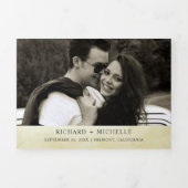 Invitation Trois Volets Russe Woodland Automne Forest Mariage (Page de couverture)