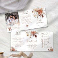 Rustic Fall Florals Photo QR Code Timeline Mariage