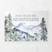 Invitation Trois Volets Rustic Mountain Vineyard | Mariage (Page de couverture)