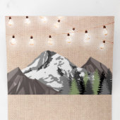 Invitation Trois Volets Rustique Burlap Mountain Forest String Mariage lég (Intérieur en premier)