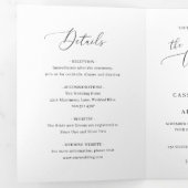 Invitation Trois Volets Simple Classique Traditionnel Formel Élégant Maria (Intérieur en premier)
