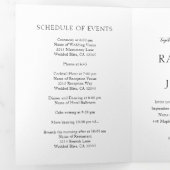 Invitation Trois Volets Simple Code QR Bold Noir et Blanc Mariage Moderne (Intérieur en premier)