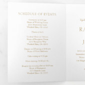 Invitation Trois Volets Simple Gold Bold QR Code moderne Mariage (Intérieur en premier)