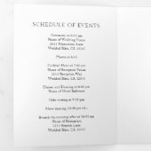 Invitation Trois Volets Simple noir et blanc Gras QR Code moderne Mariage (Intérieur en premier)