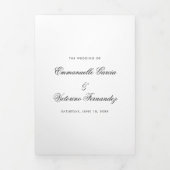 Invitation Trois Volets Simple Photo Elegant Mariage moderne (Page de couverture)