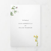 Invitation Trois Volets Simple Rustique Floral Fleur sauvage Mariage éléga (Page de couverture)